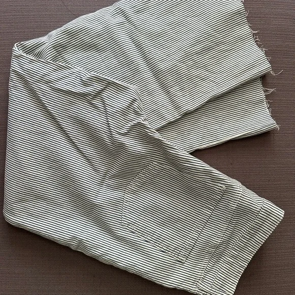 Kut from the Kloth Women's Straight Leg Pinstripe Jeans in Light Gray & White - Picture 2 of 6